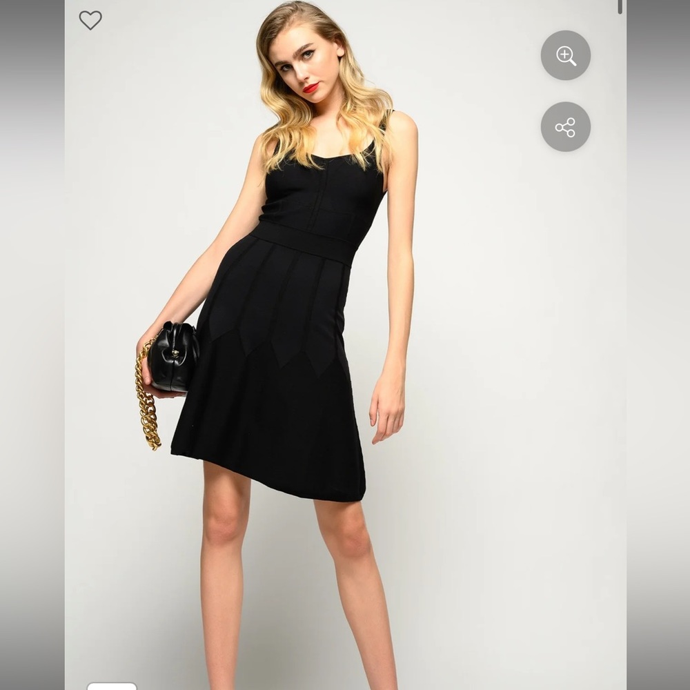 NWT - PINKO Golf Sleeveless Stretch Knit Dress - Black
